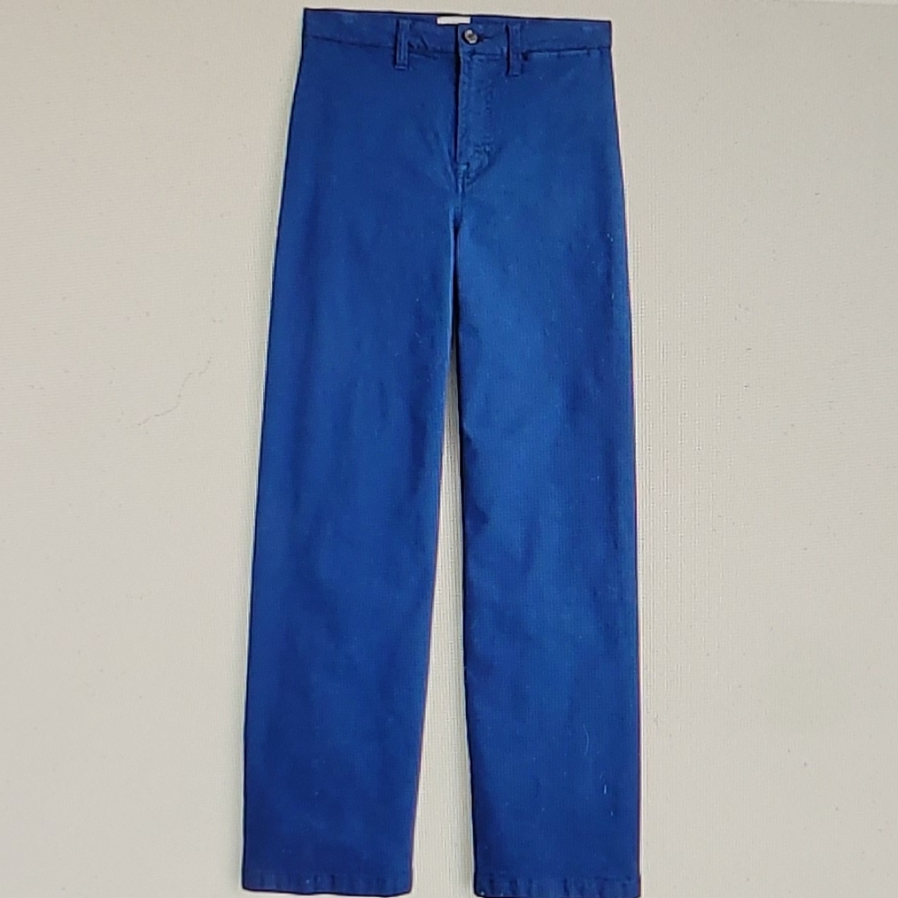 J. CREW slim wide leg blue pants